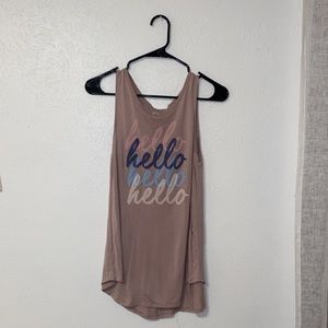 Long mauve tank top